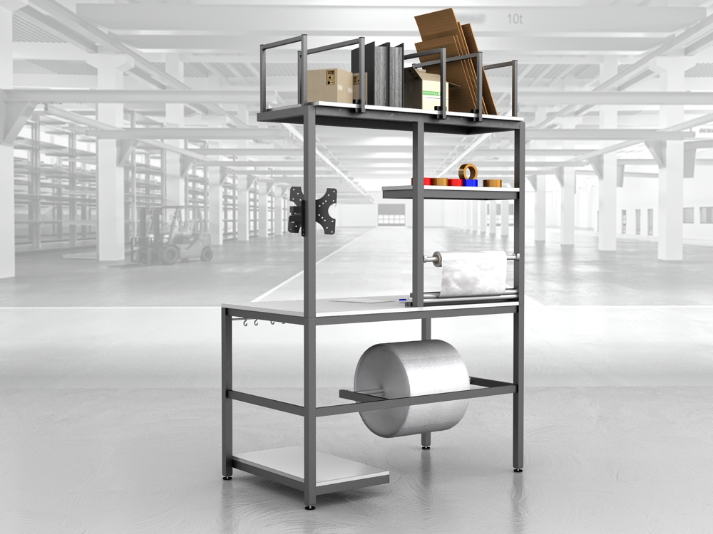 stół do pakowania paczek