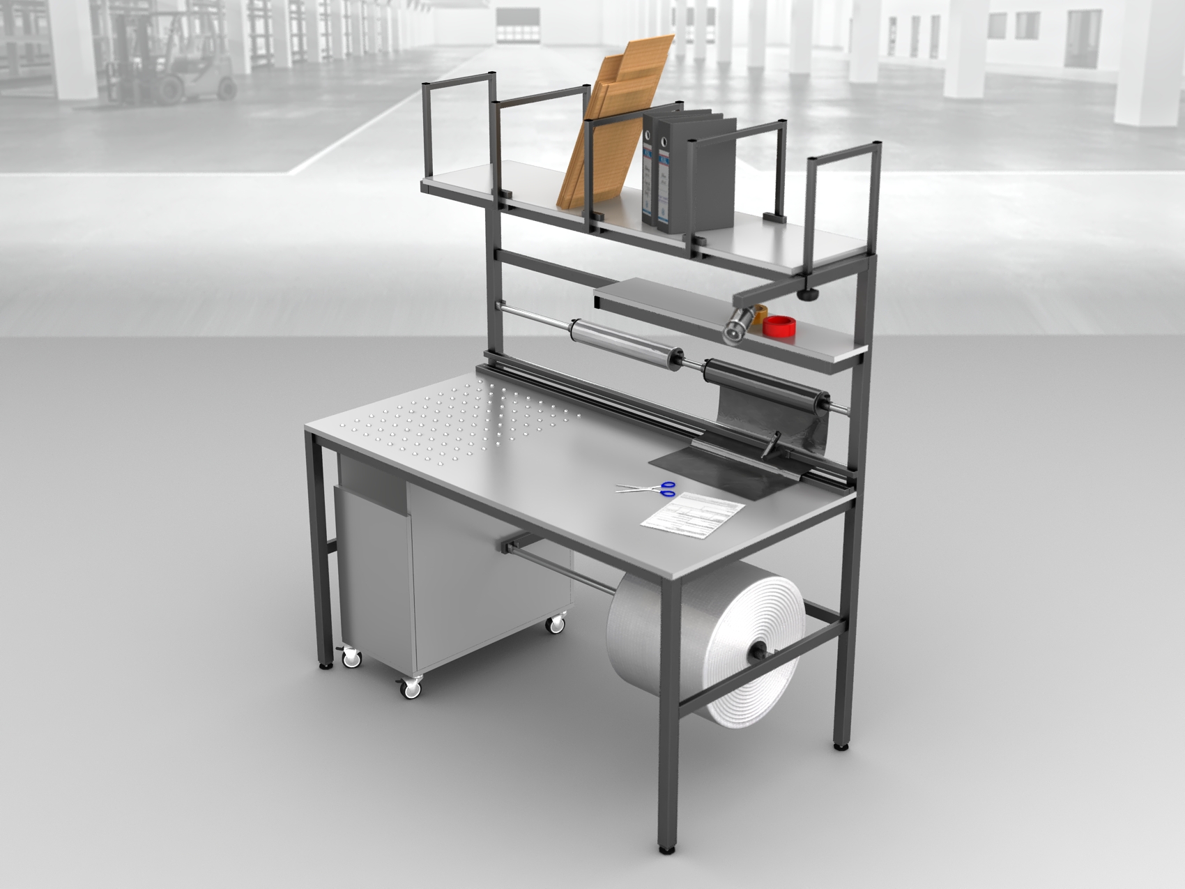 stół do pakowania paczek