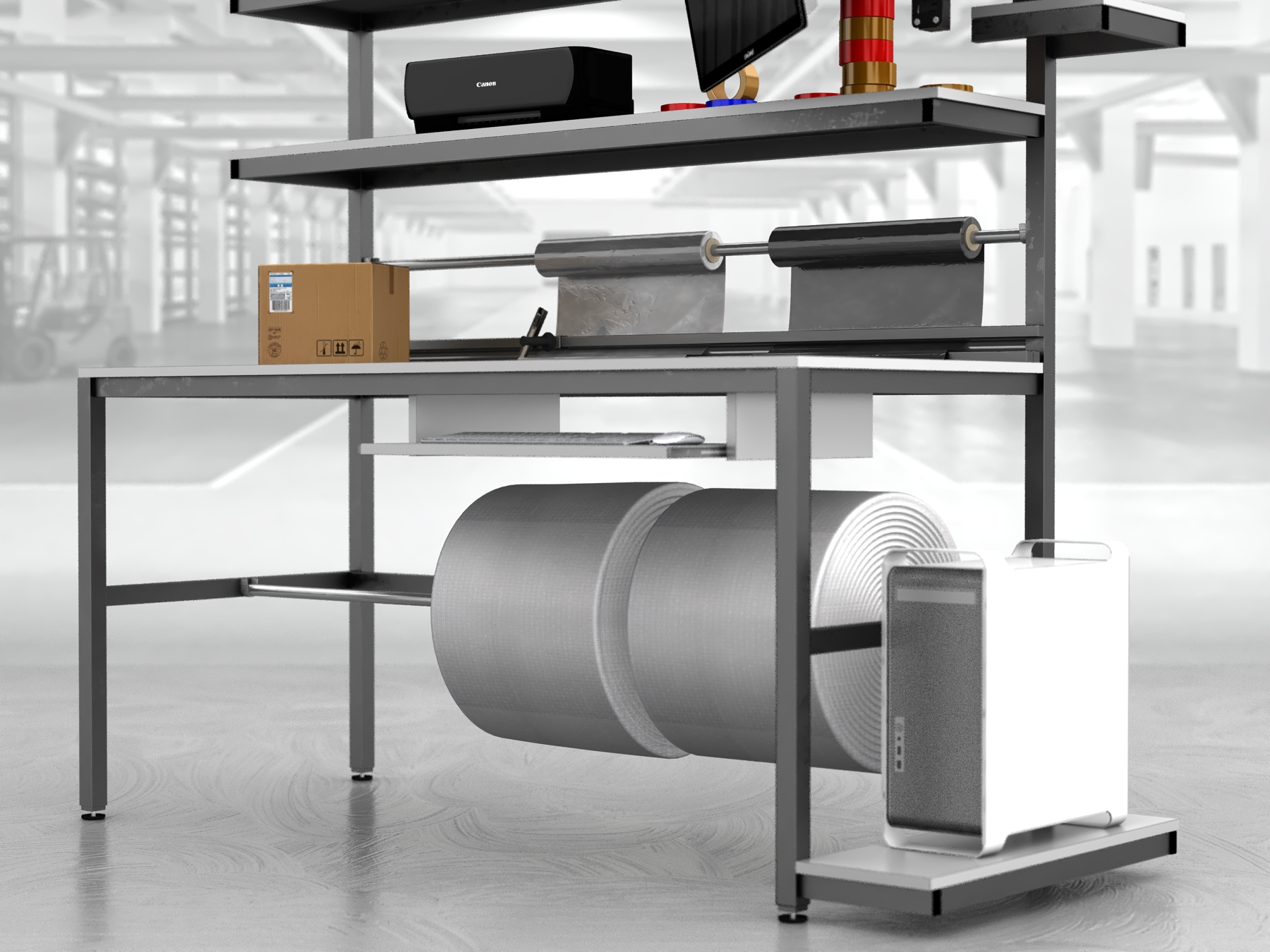 stół do pakowania paczek