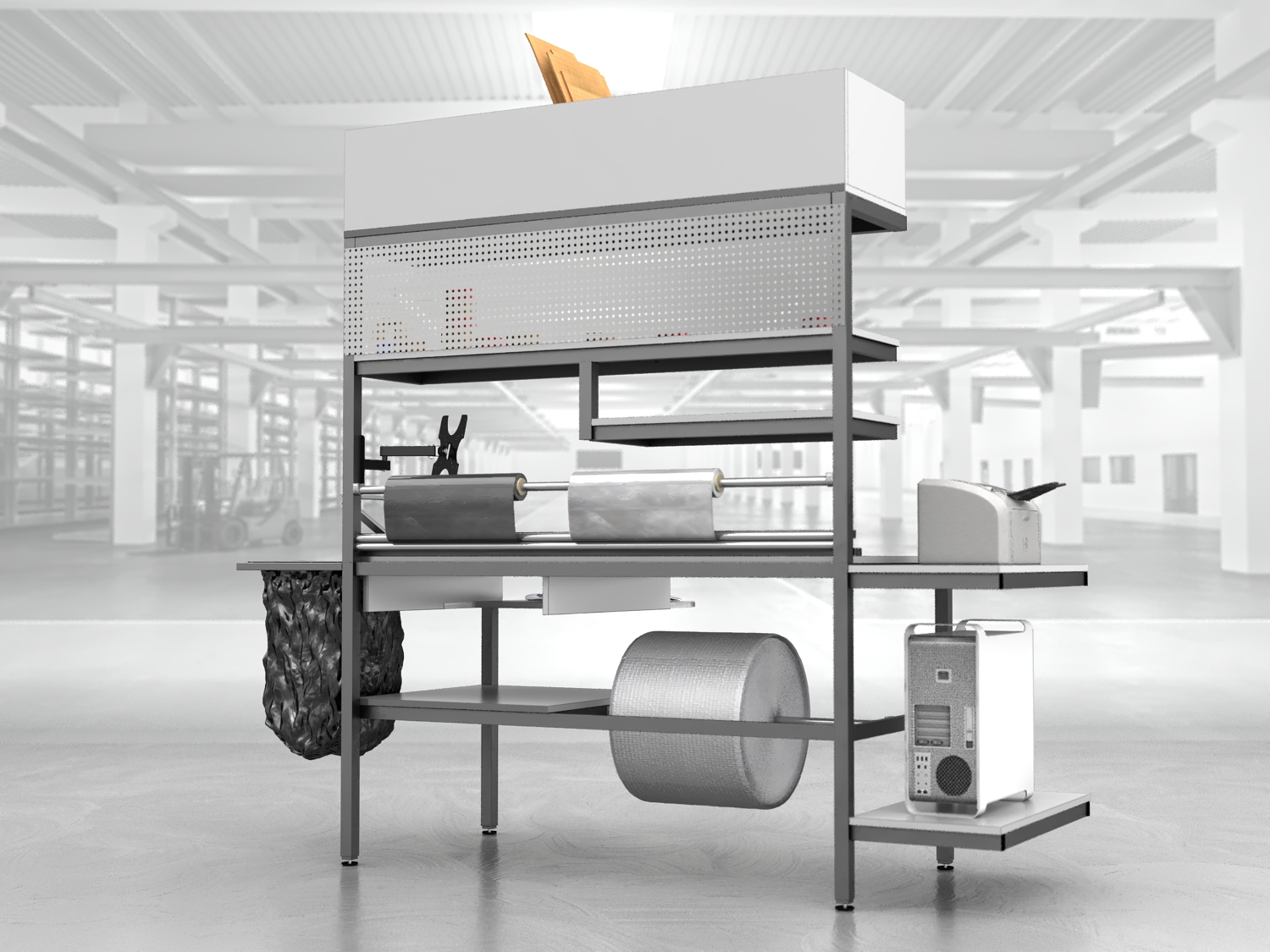 stół do pakowania paczek