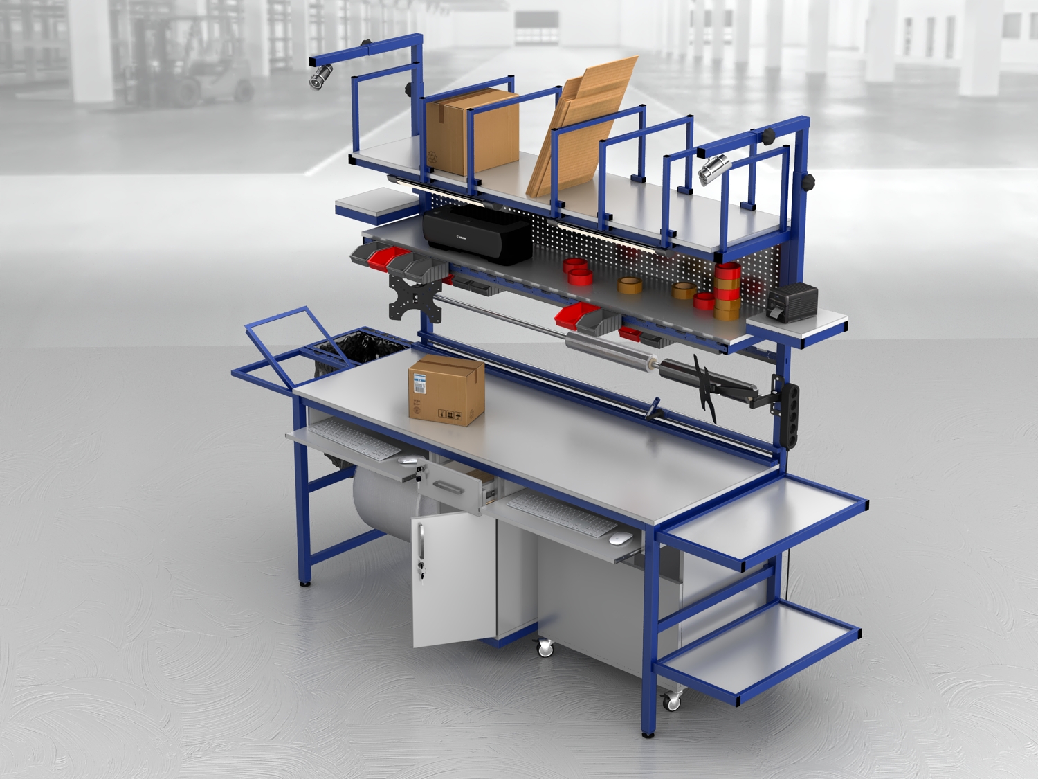 stół do pakowania paczek