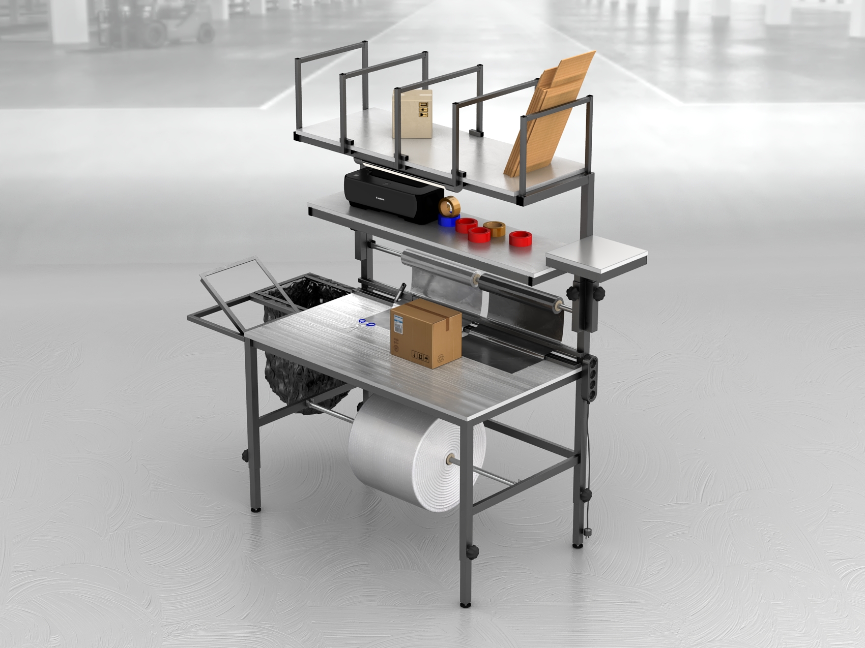 stół do pakowania paczek