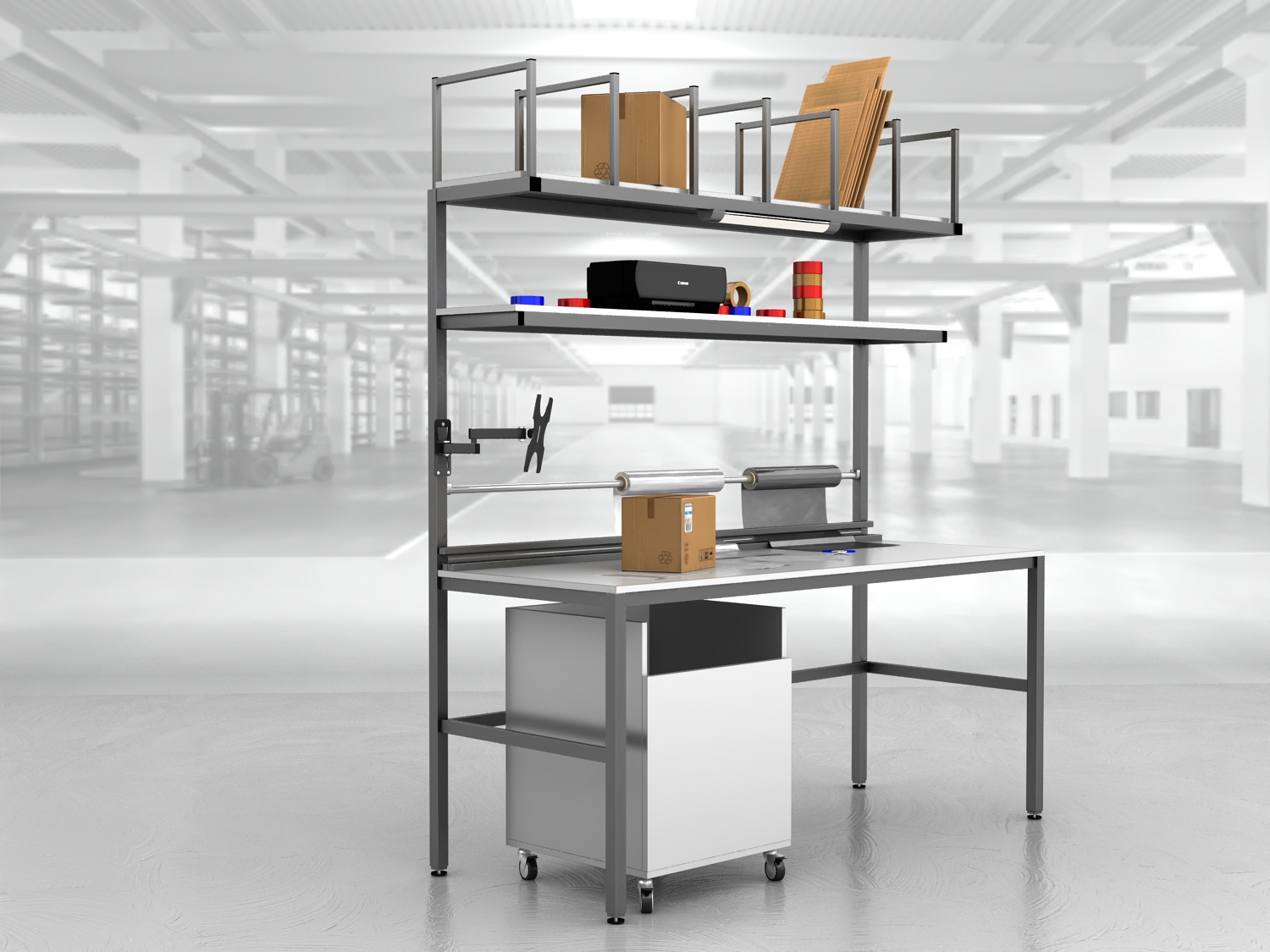 stół do pakowania paczek