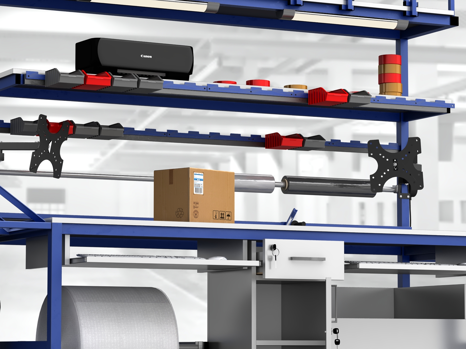 stół do pakowania paczek