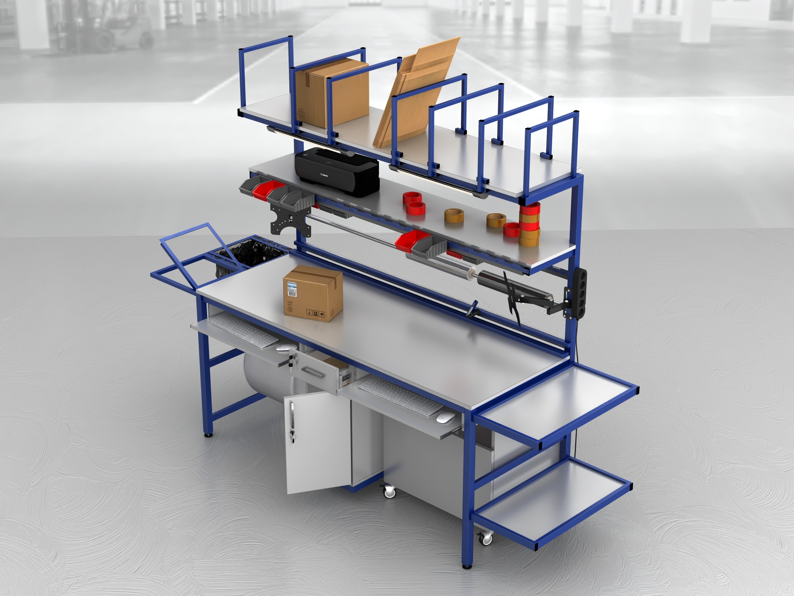 stół do pakowania paczek