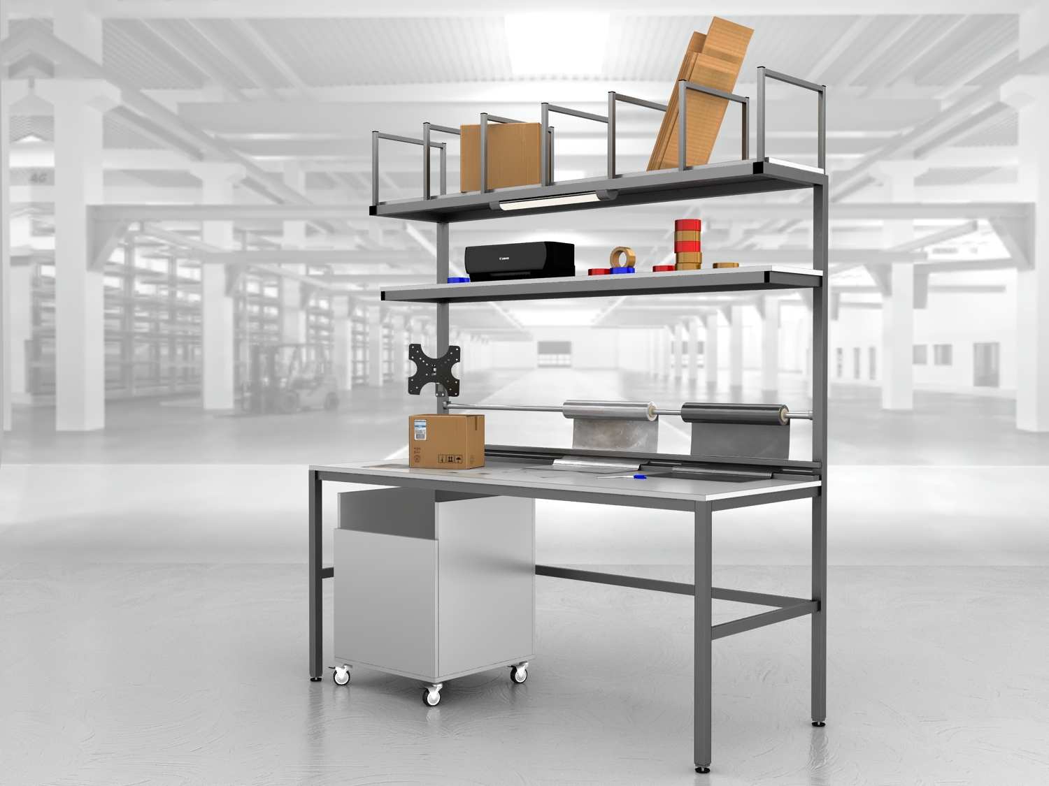 stół do pakowania paczek