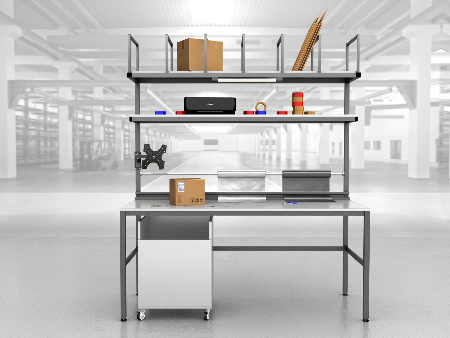 stół do pakowania paczek