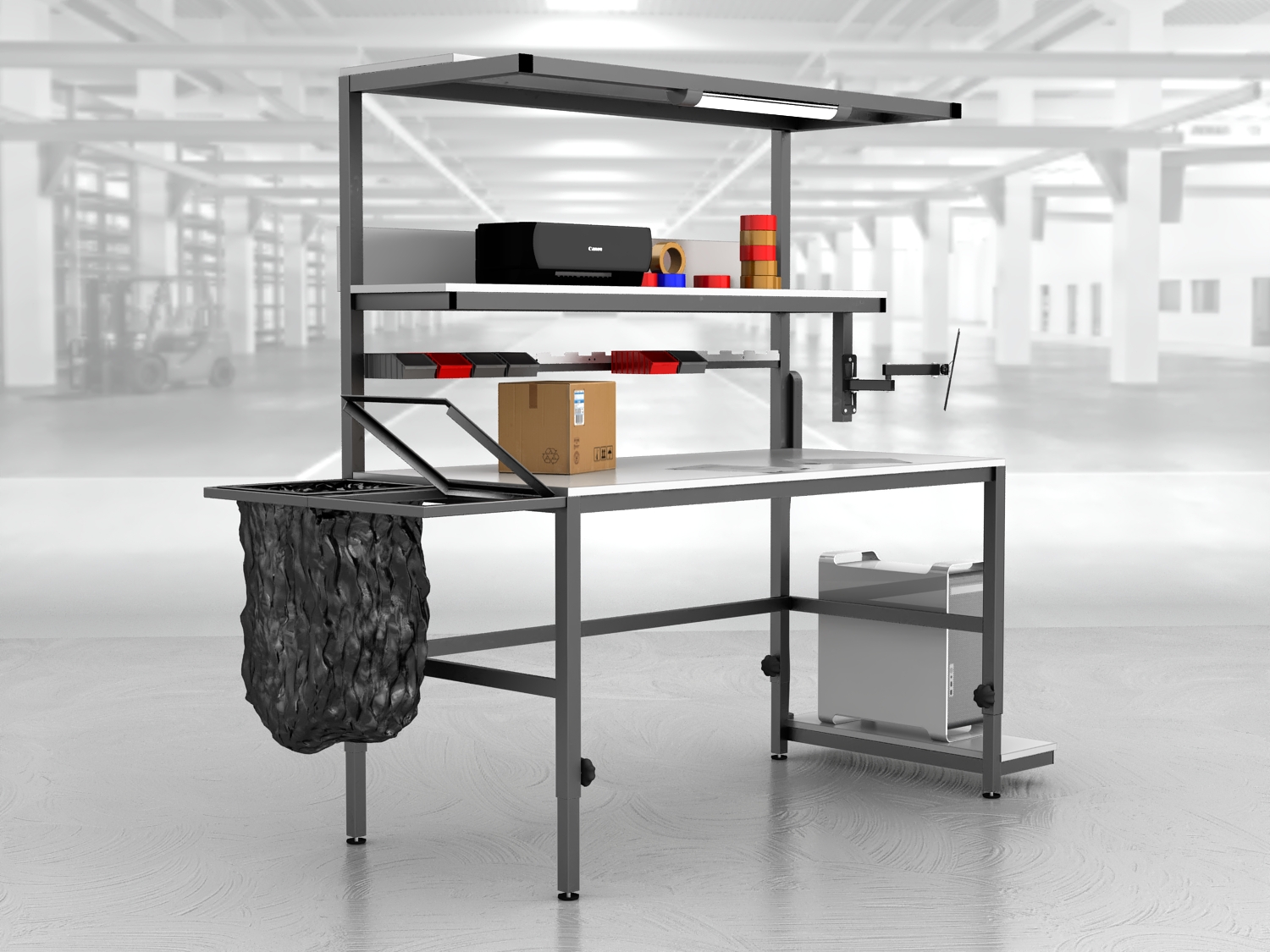 stół do pakowania paczek