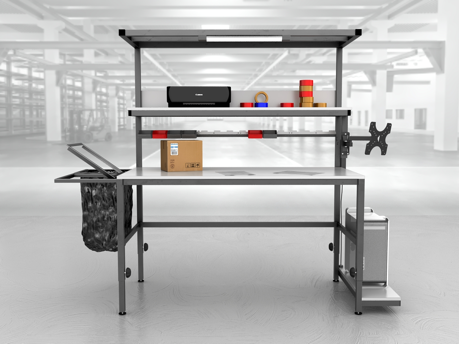 stół do pakowania paczek