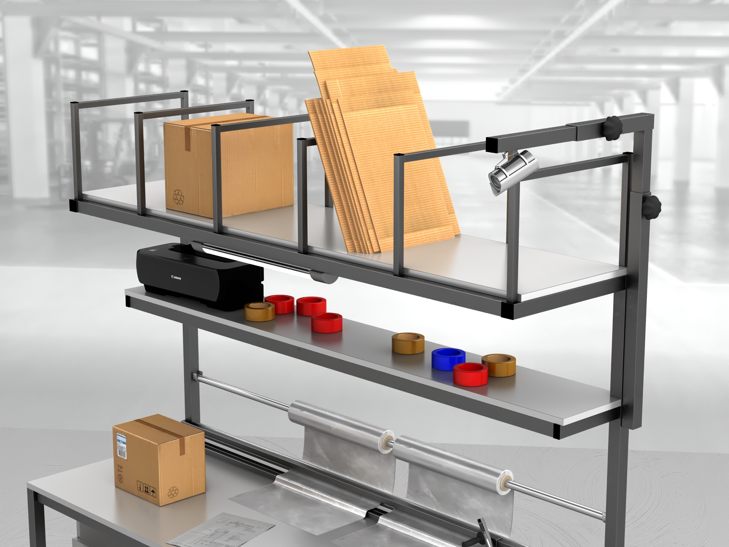 stół do pakowania paczek