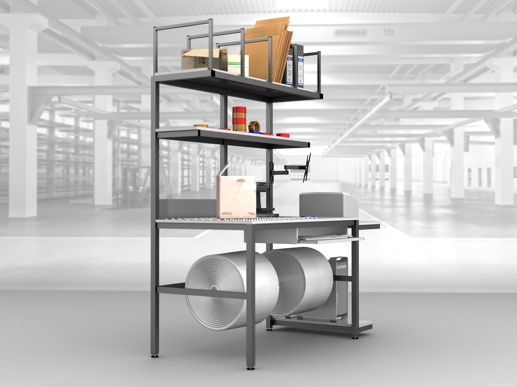 stół do pakowania paczek