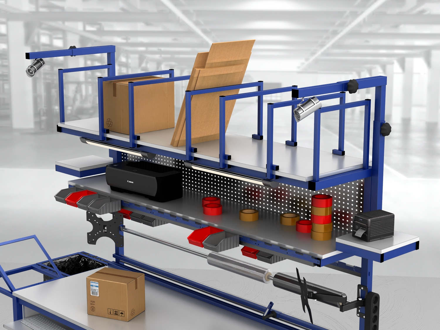 stół do pakowania paczek