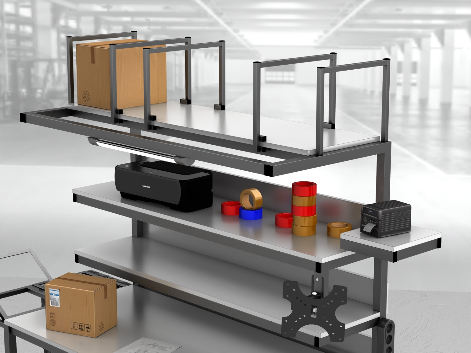 stół do pakowania paczek