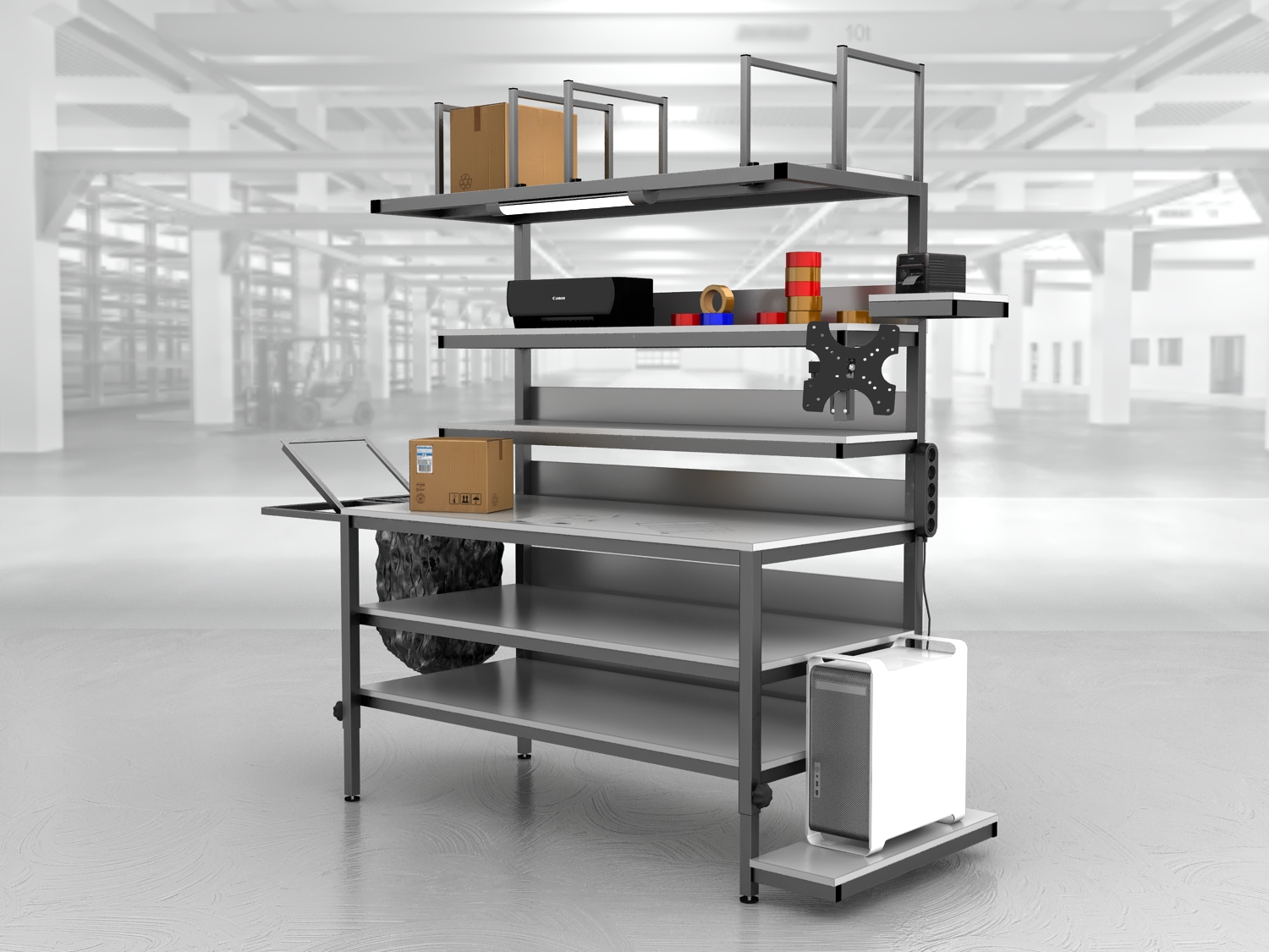 stół do pakowania paczek