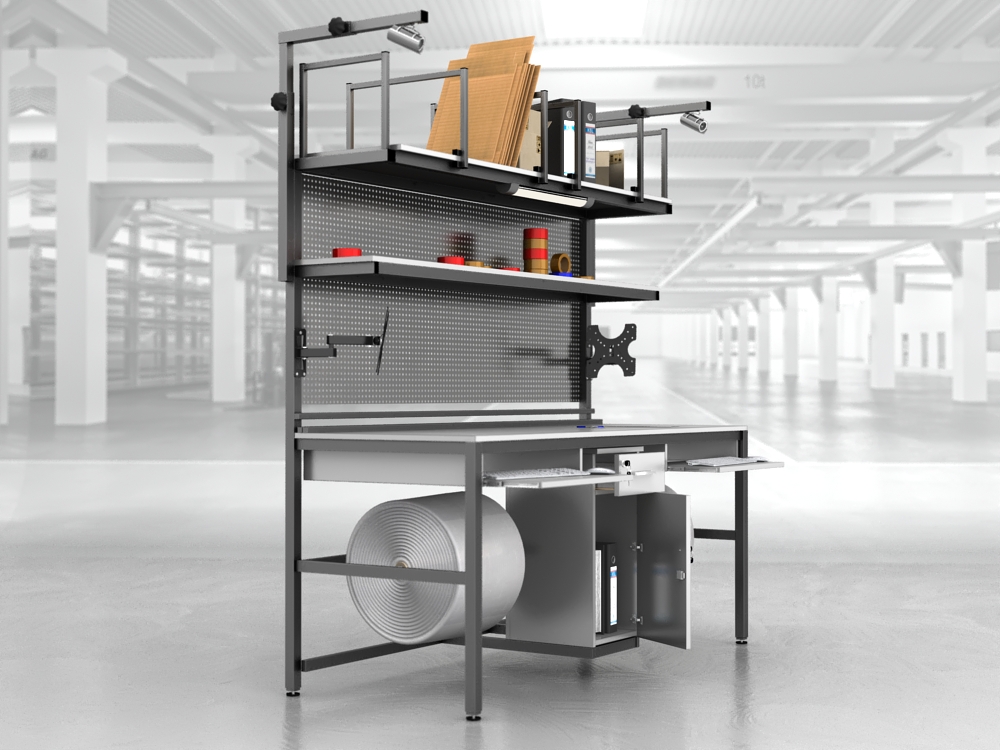 stół do pakowania paczek