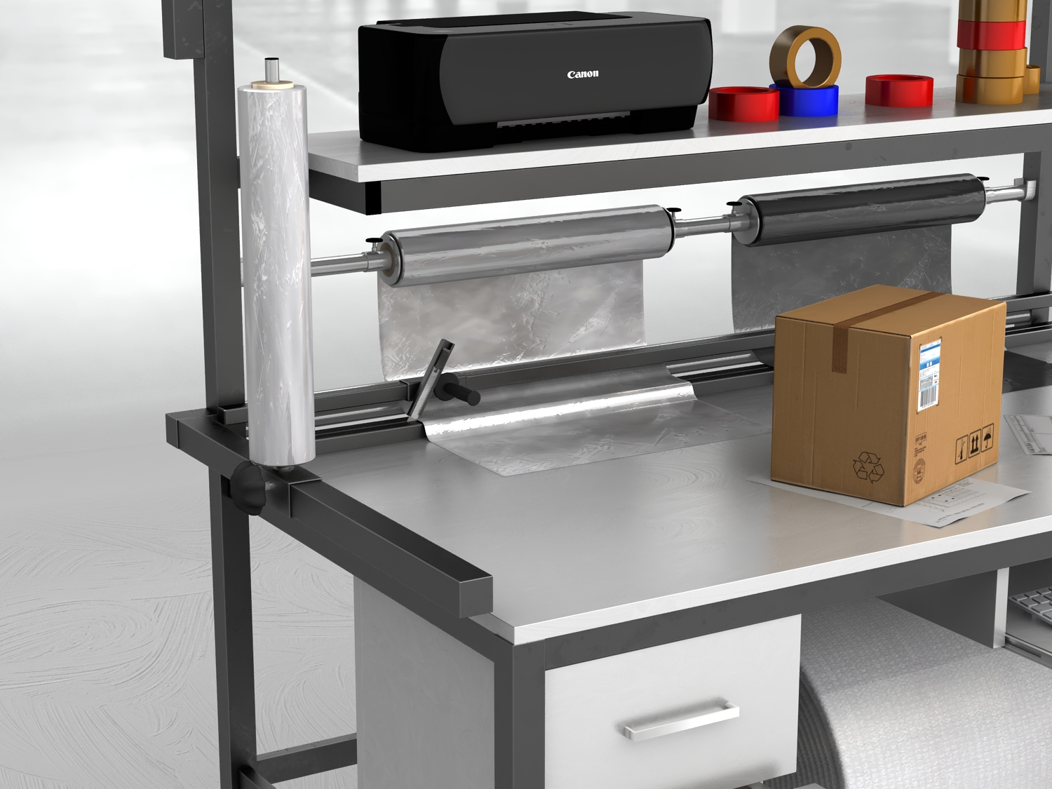 stół do pakowania paczek