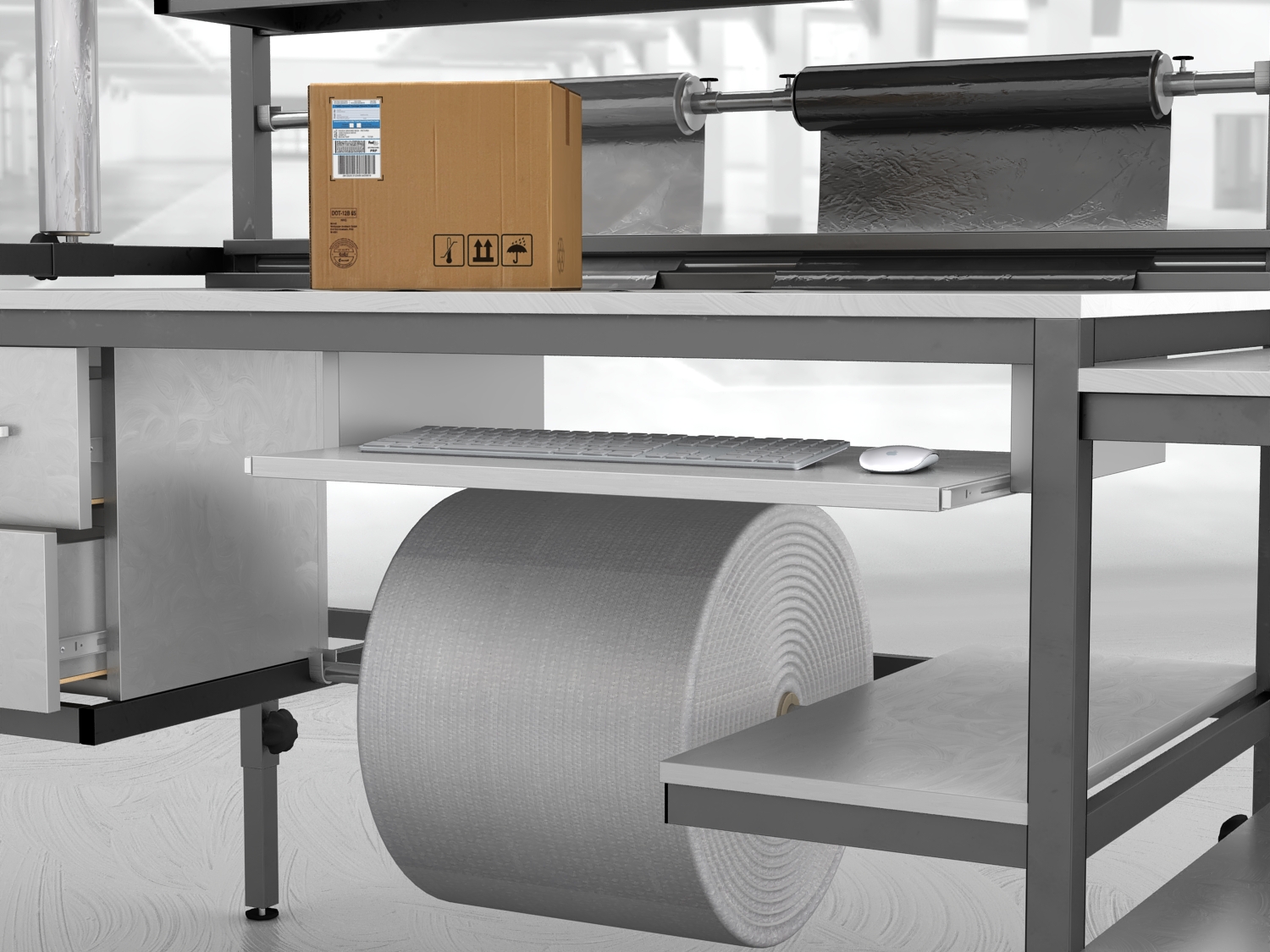 stół do pakowania paczek