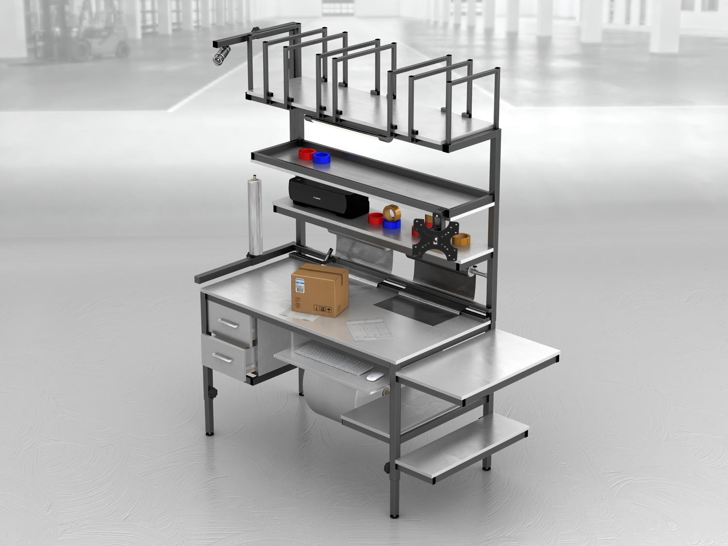 stół do pakowania paczek