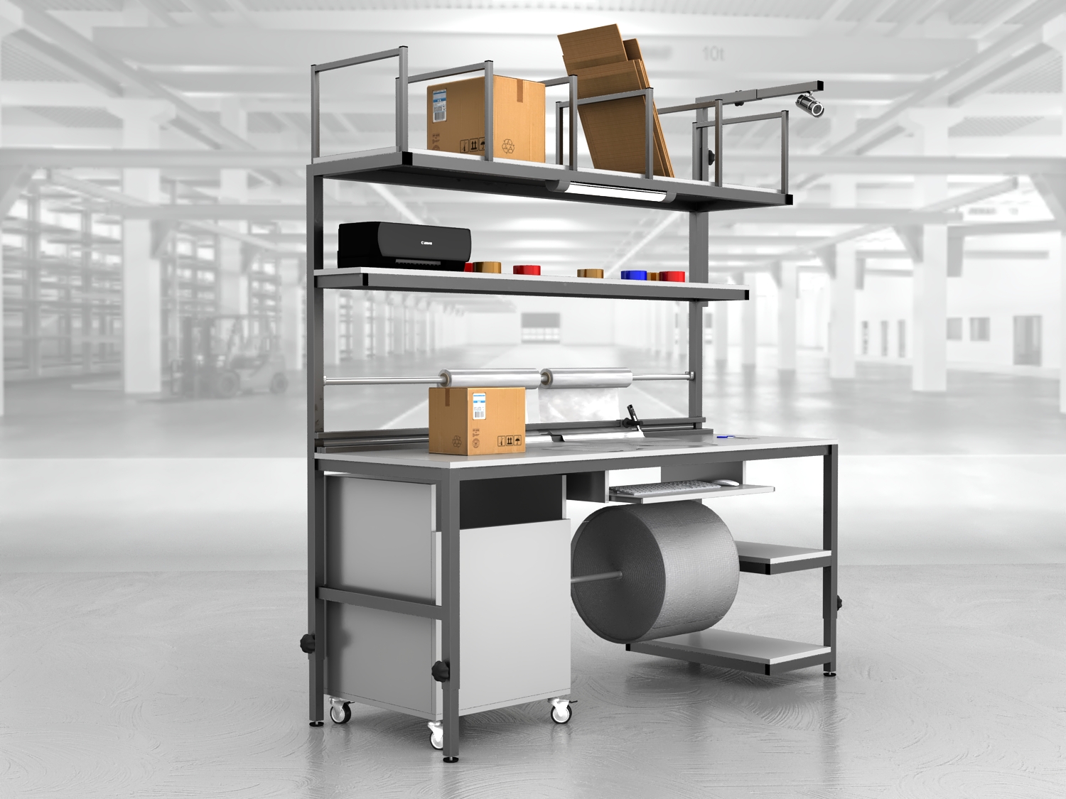 stół do pakowania paczek