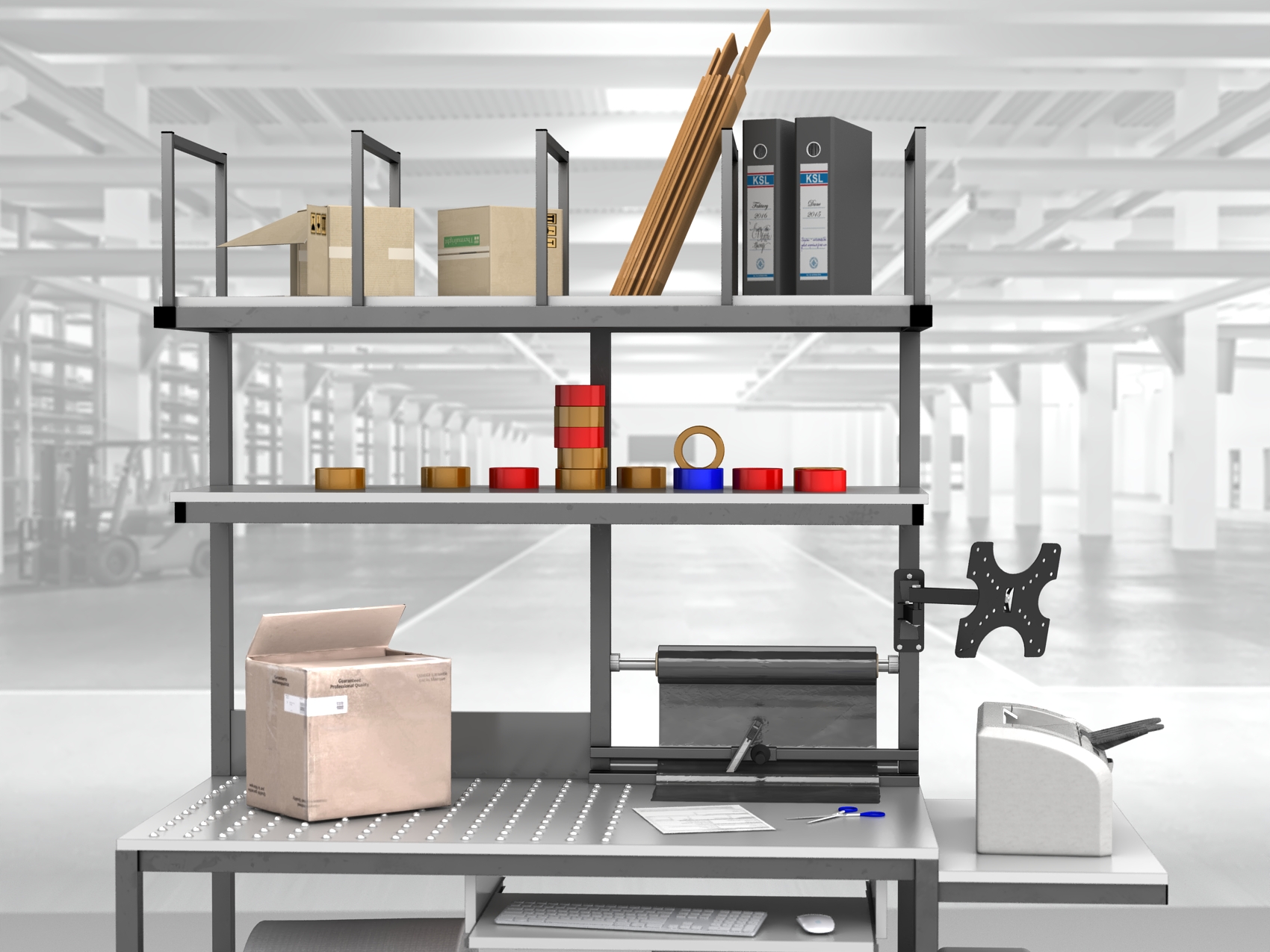 stół do pakowania paczek