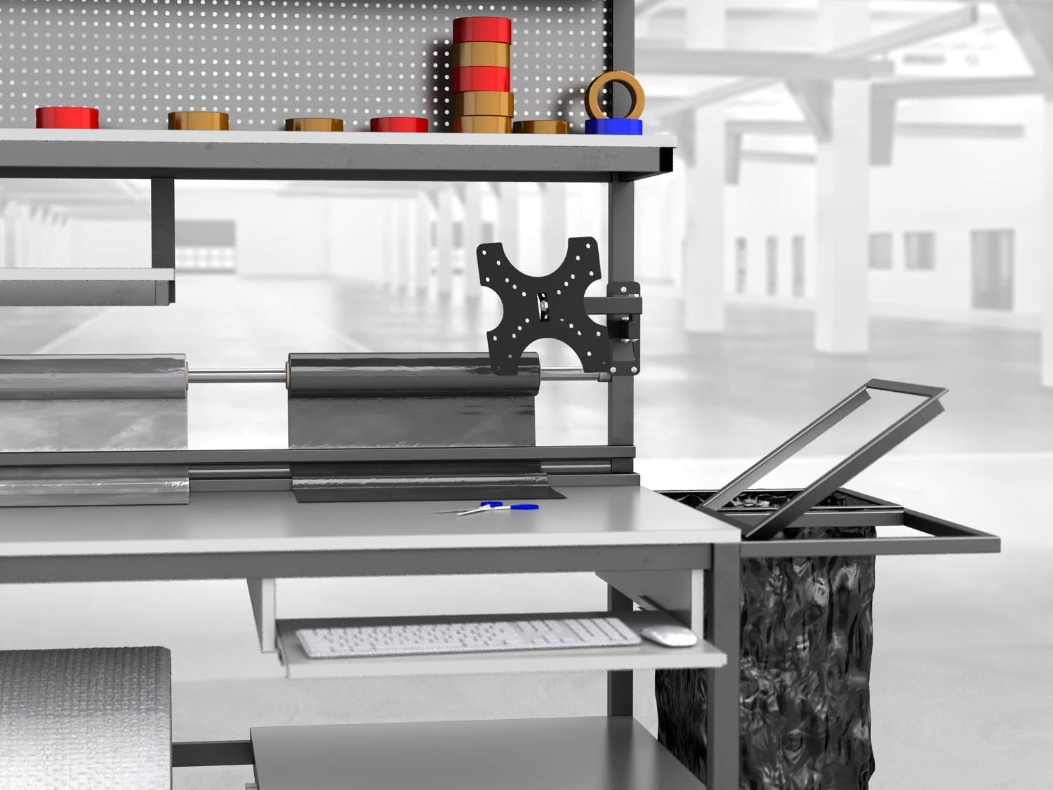 stół do pakowania paczek