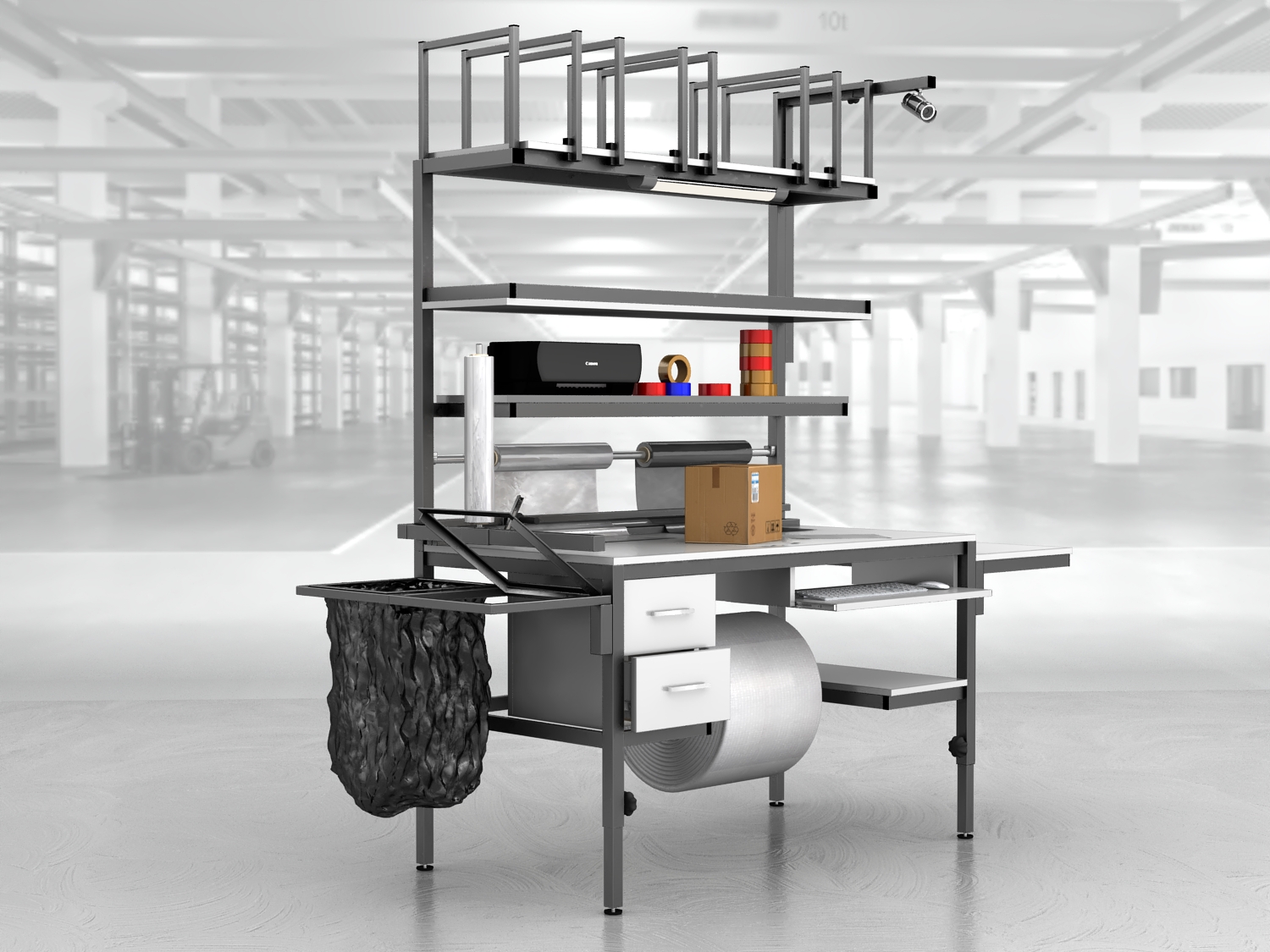 stół do pakowania paczek