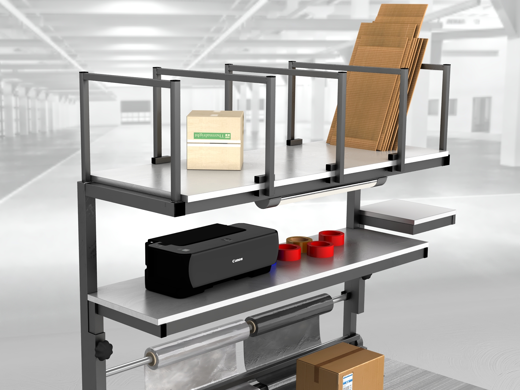 stół do pakowania paczek