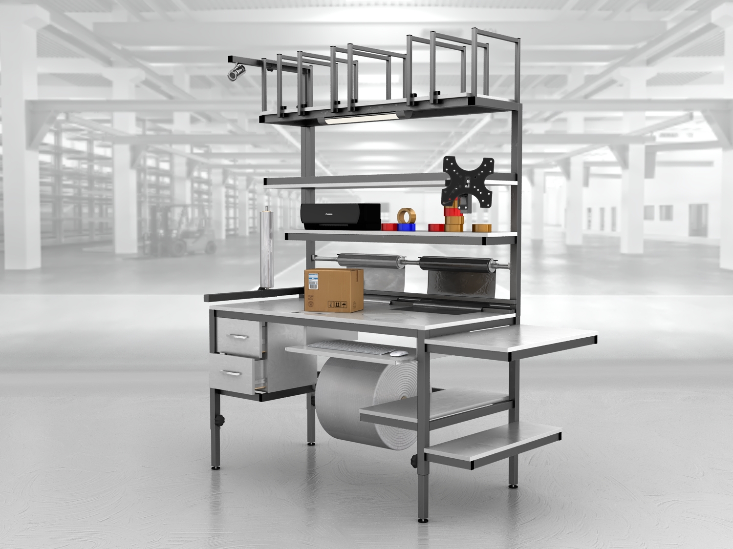 stół do pakowania paczek