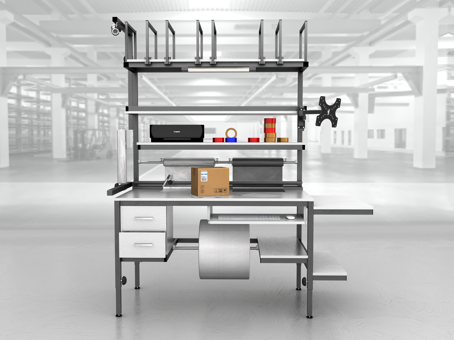 stół do pakowania paczek