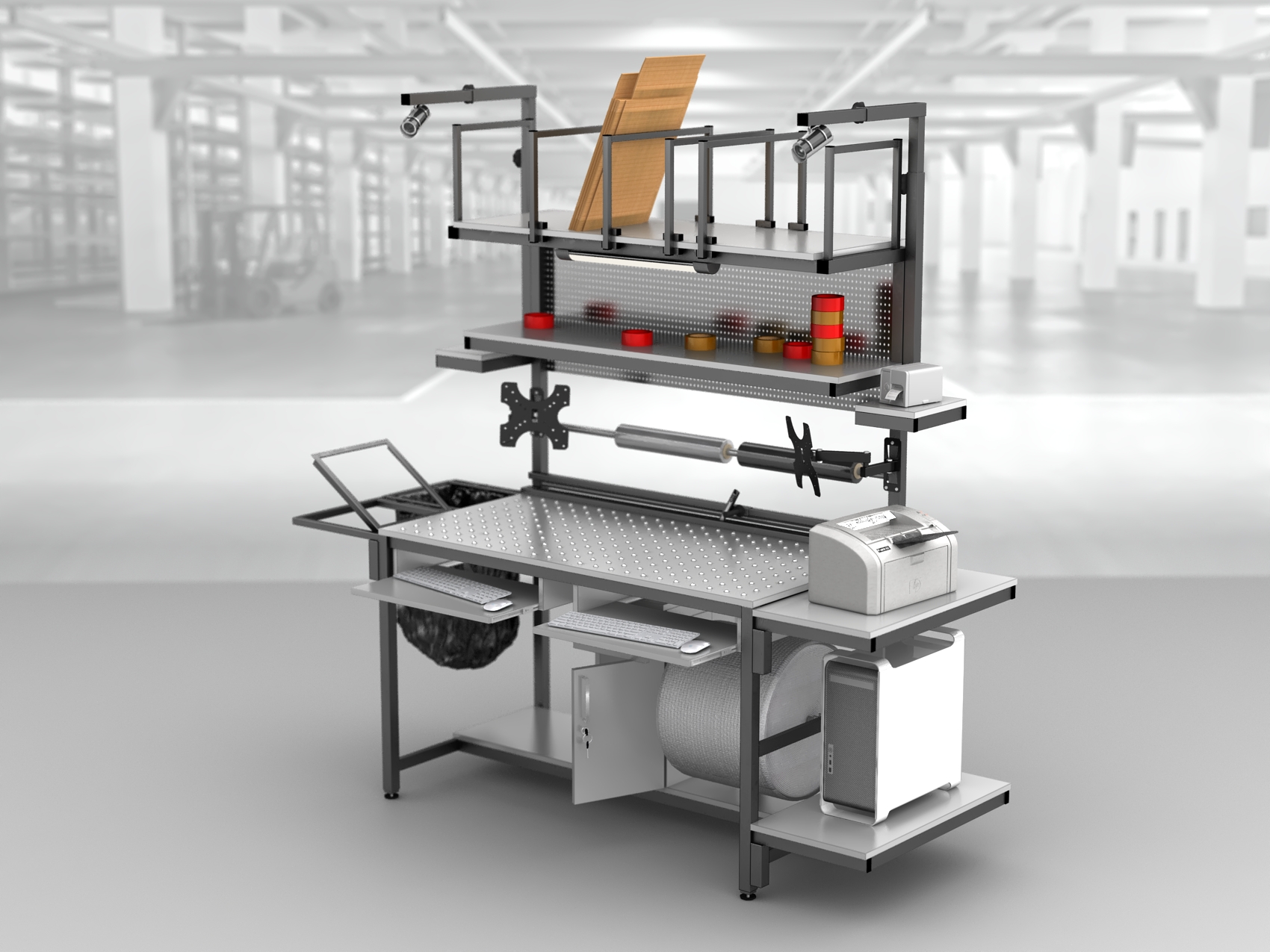 stół do pakowania paczek