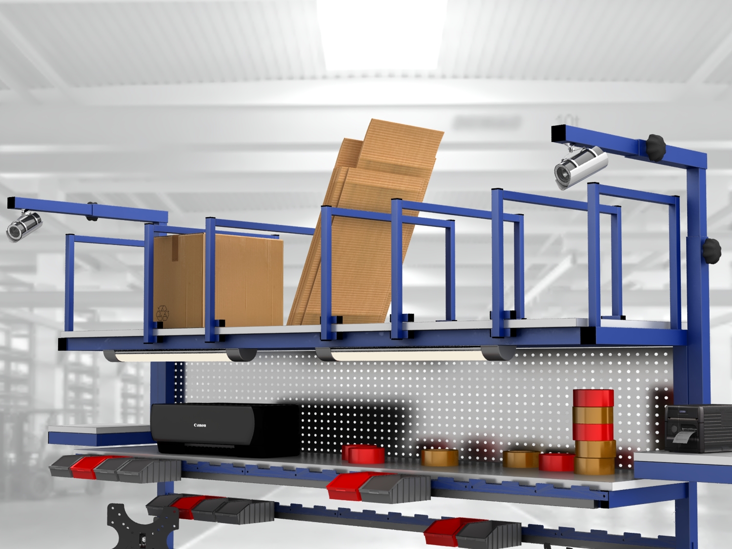 stół do pakowania paczek