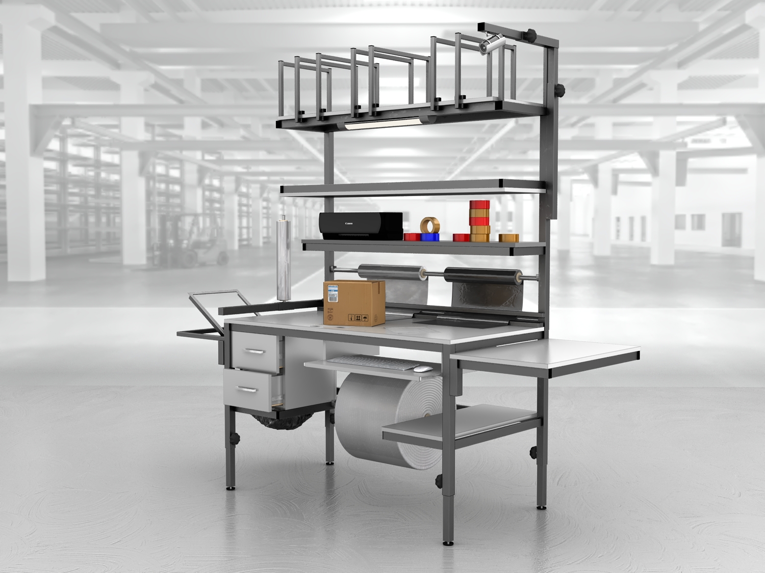 stół do pakowania paczek