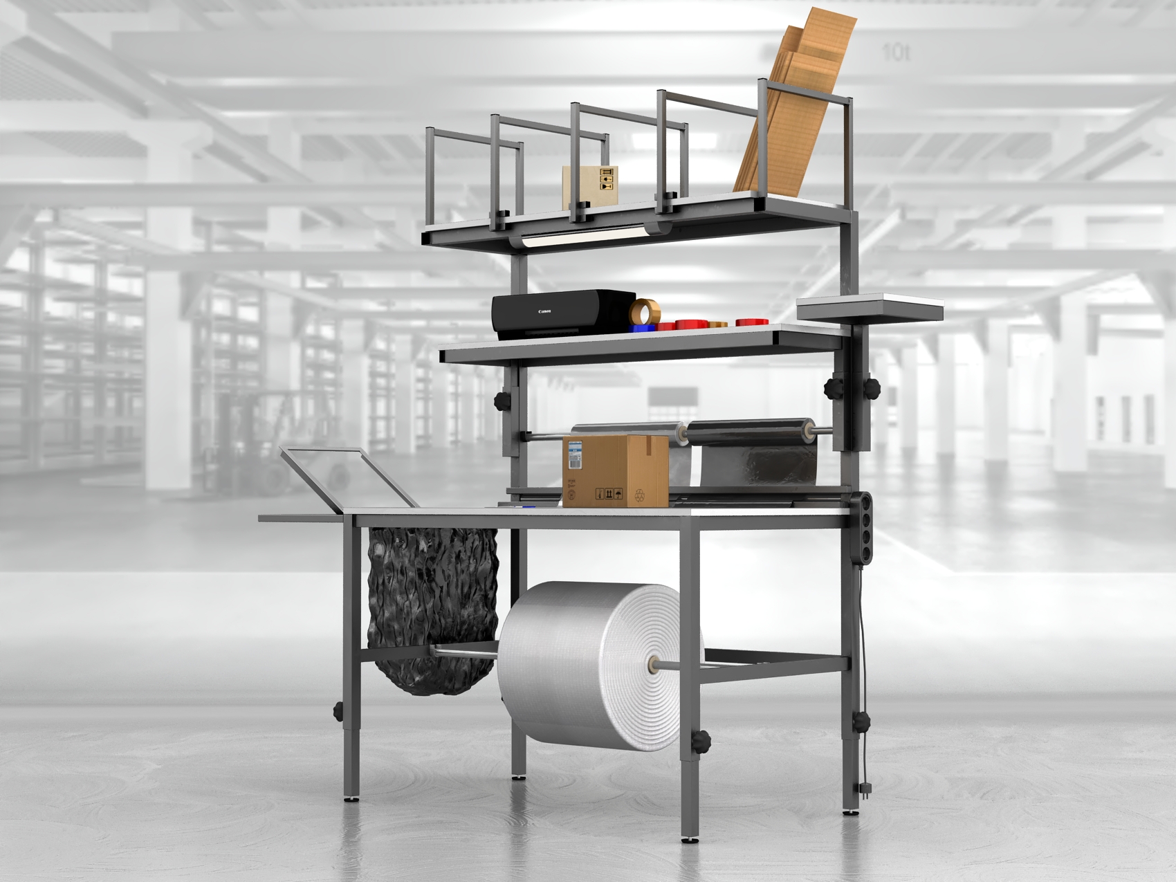 stół do pakowania paczek