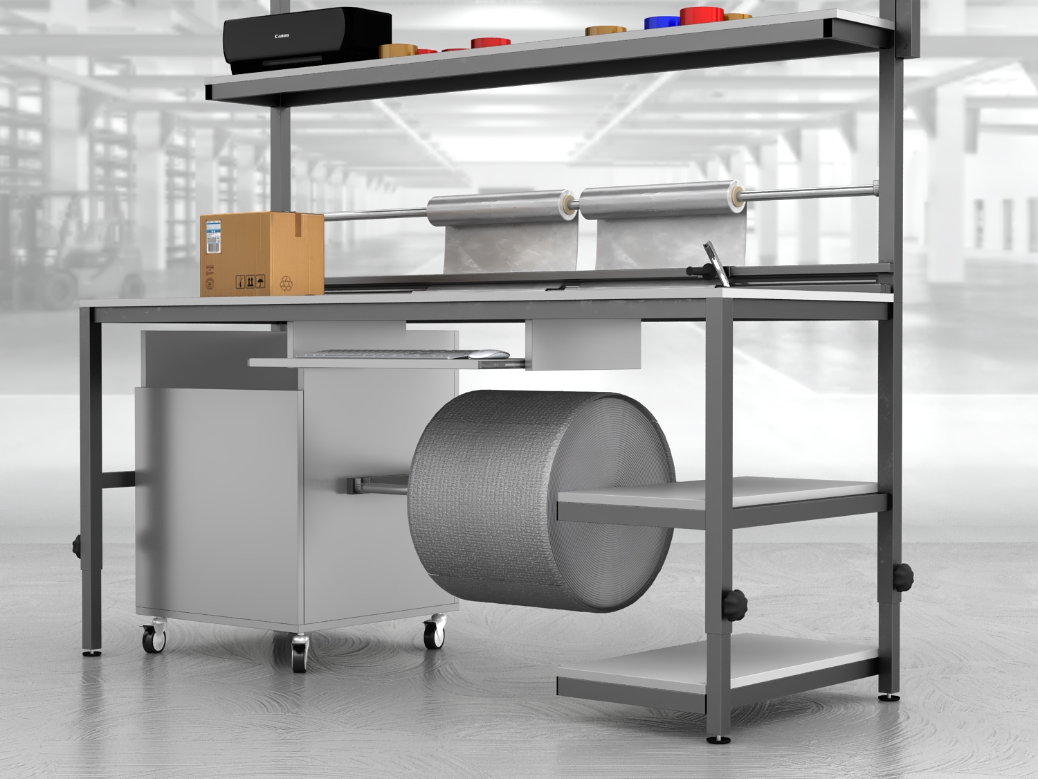 stół do pakowania paczek