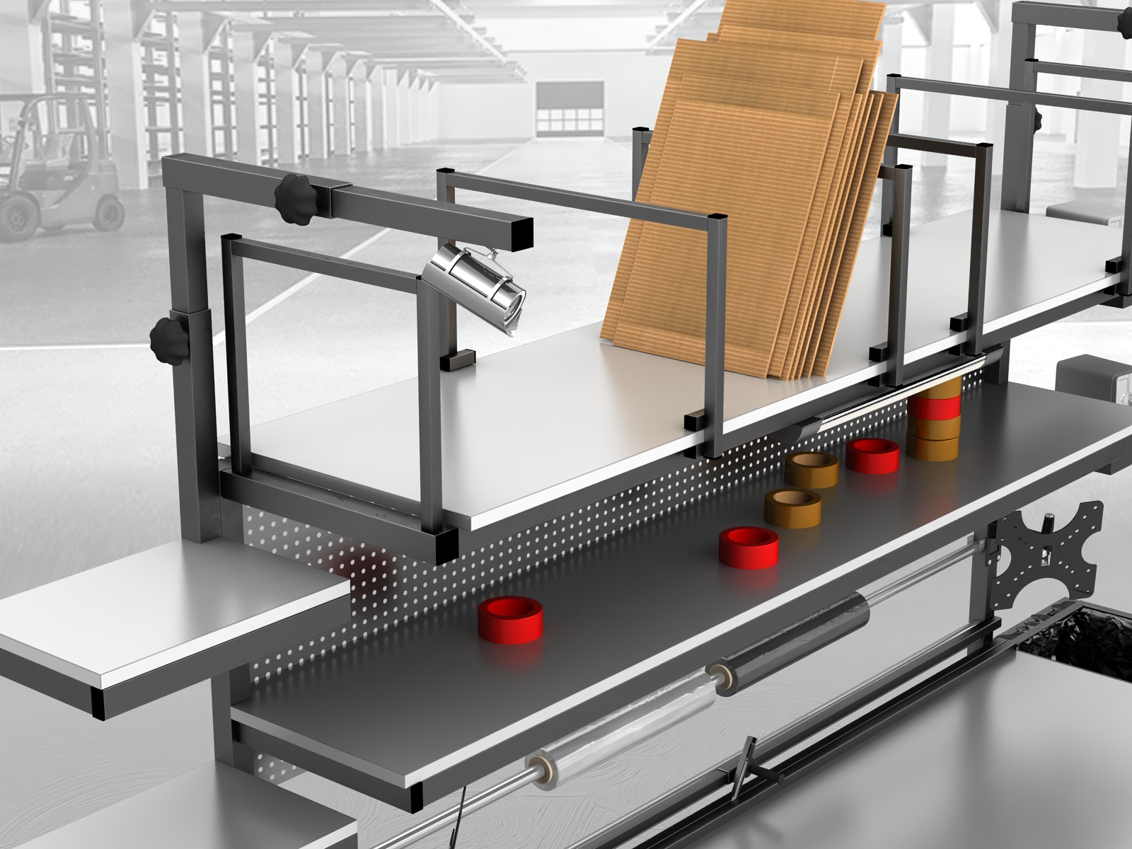 stół do pakowania paczek