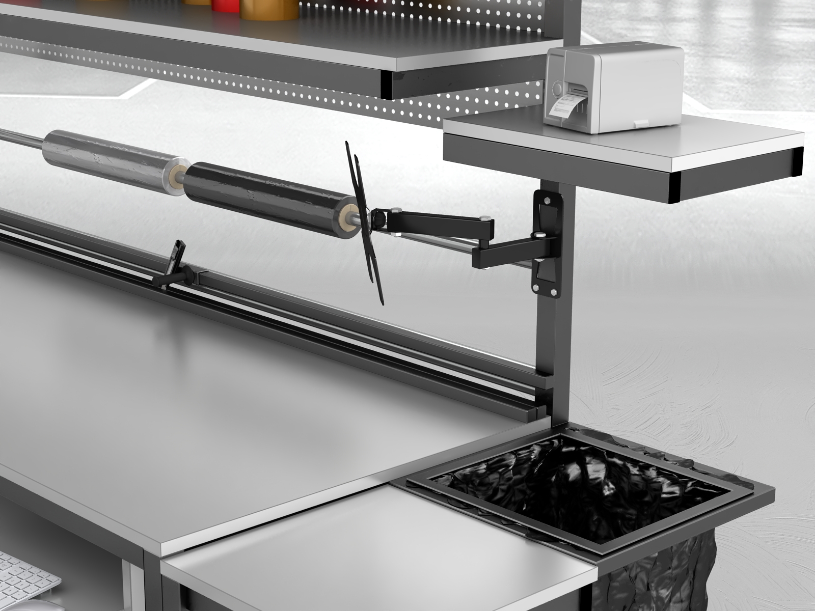 stół do pakowania paczek