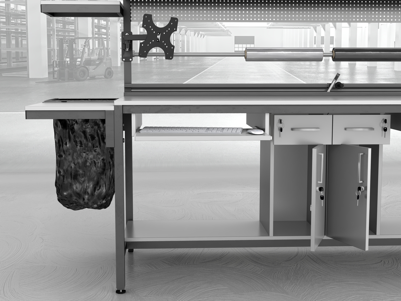 stół do pakowania paczek