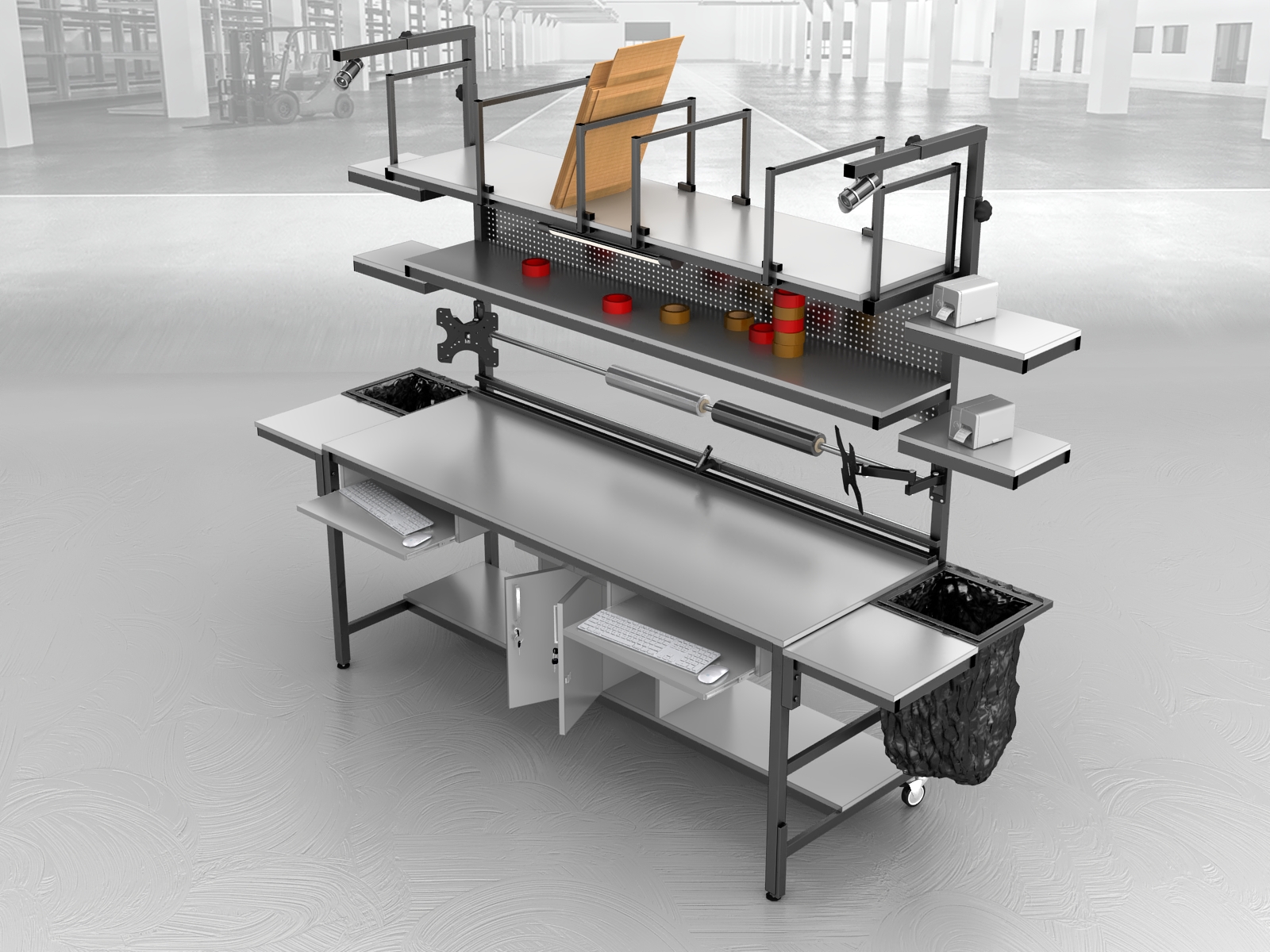 stół do pakowania paczek