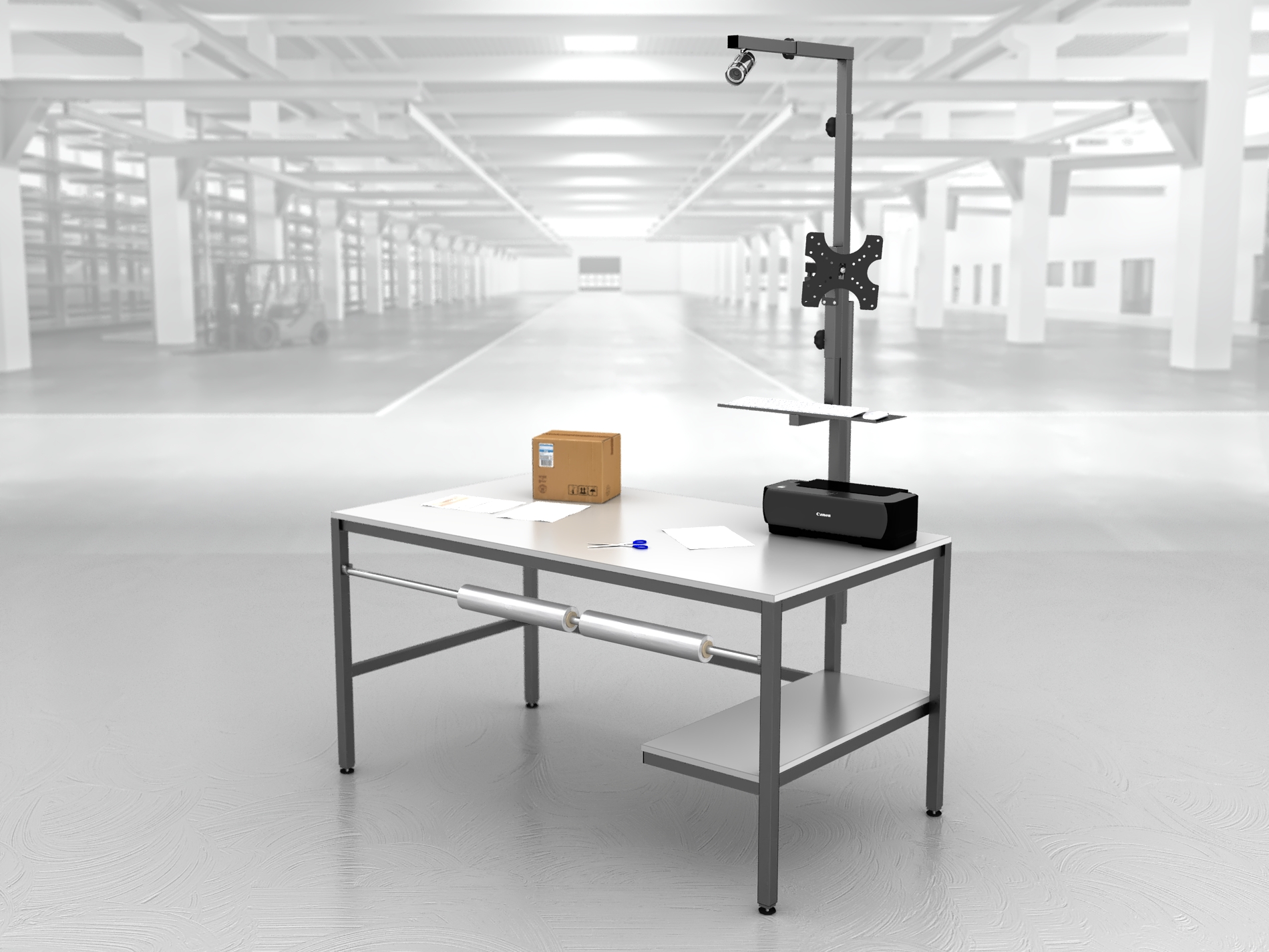 stół do pakowania paczek