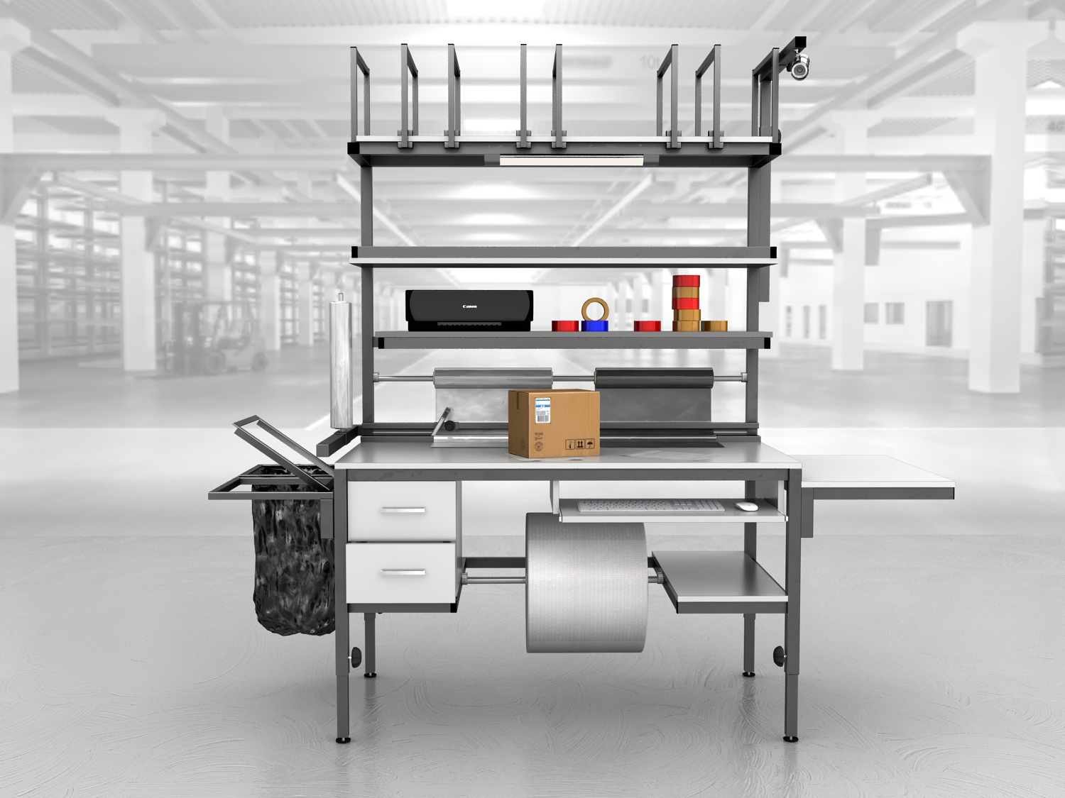 stół do pakowania paczek