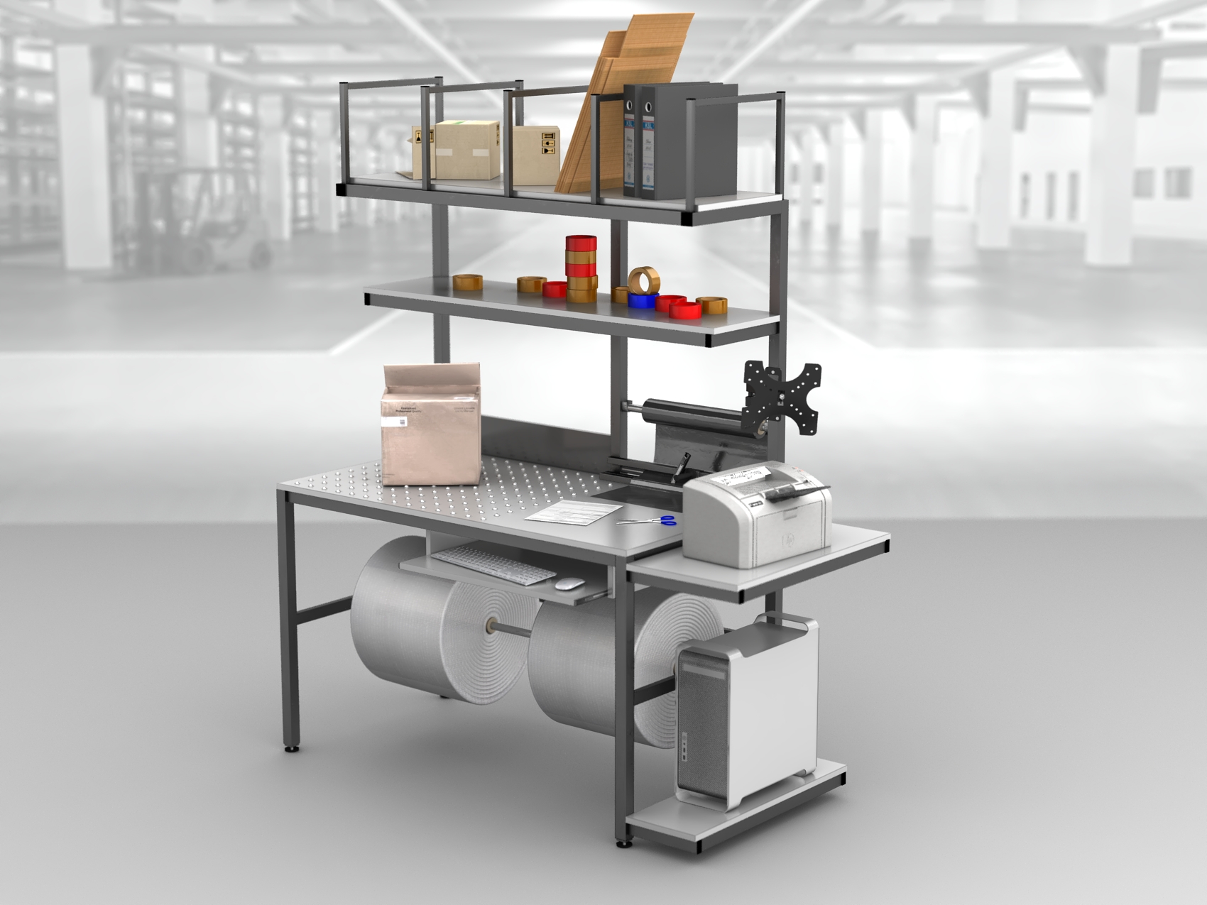 stół do pakowania paczek