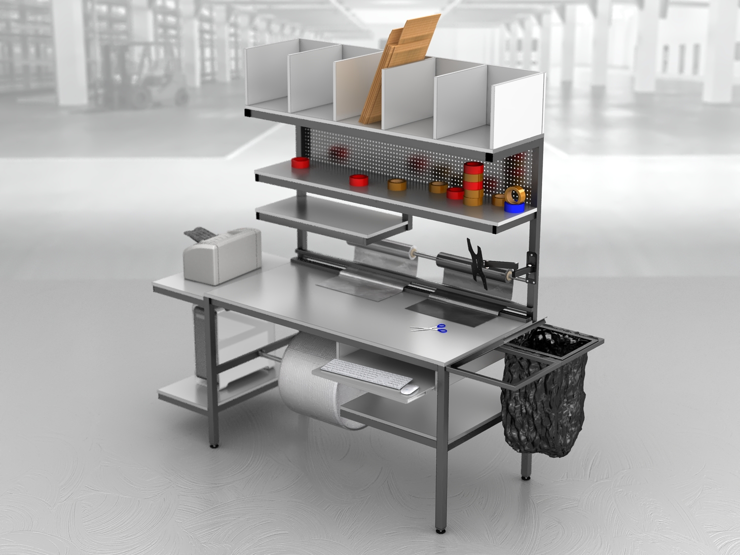 stół do pakowania paczek