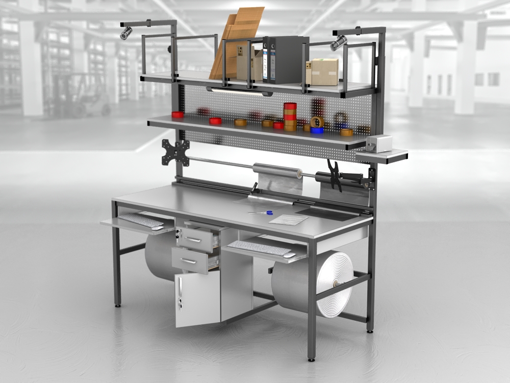 stół do pakowania paczek