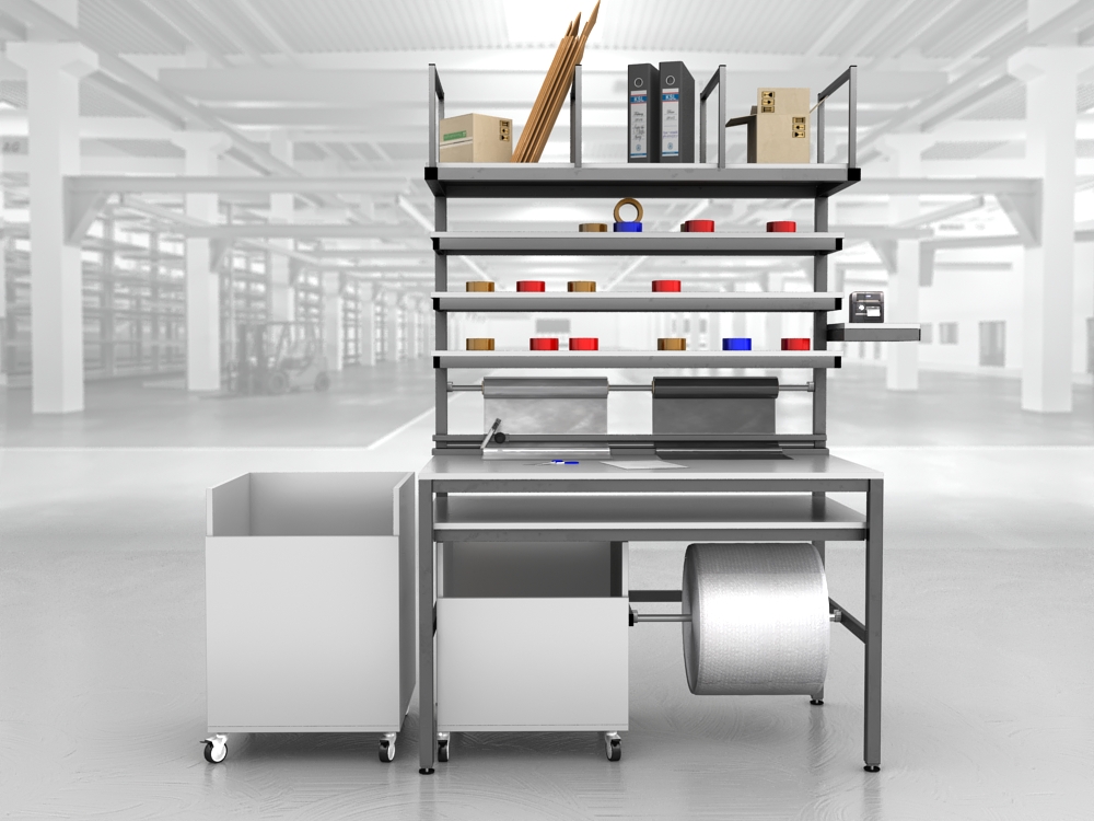 stół do pakowania paczek