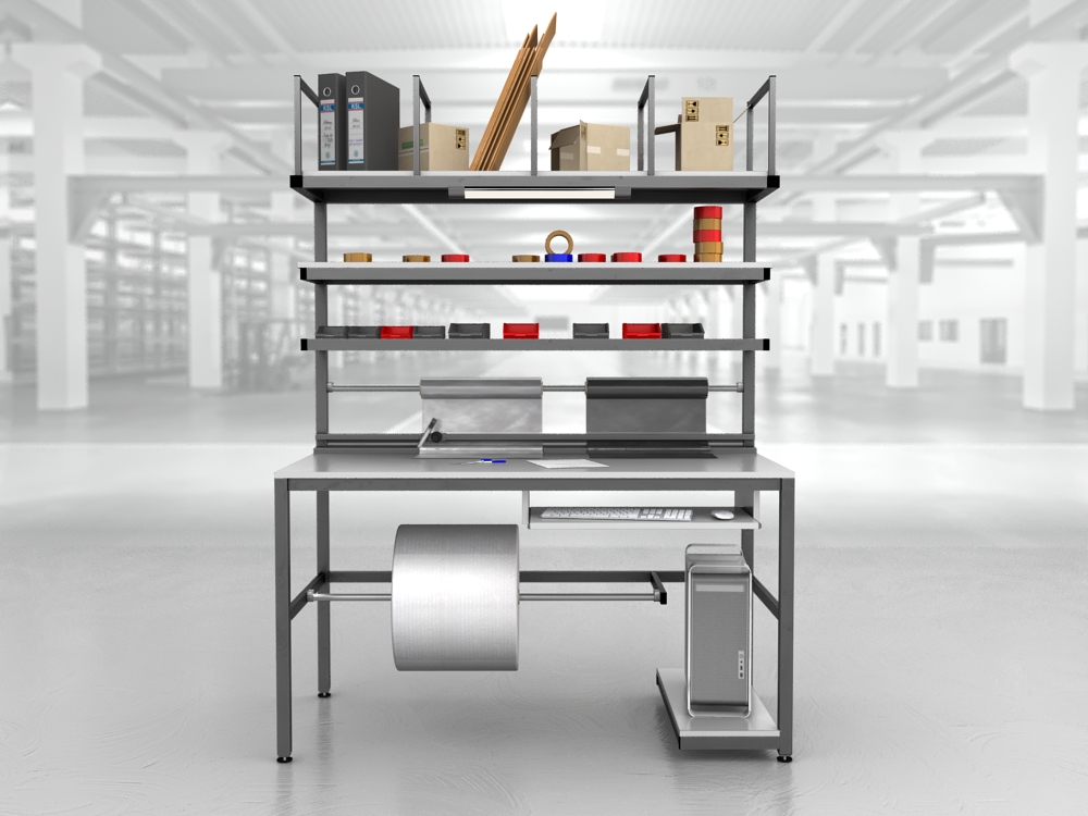 stół do pakowania paczek