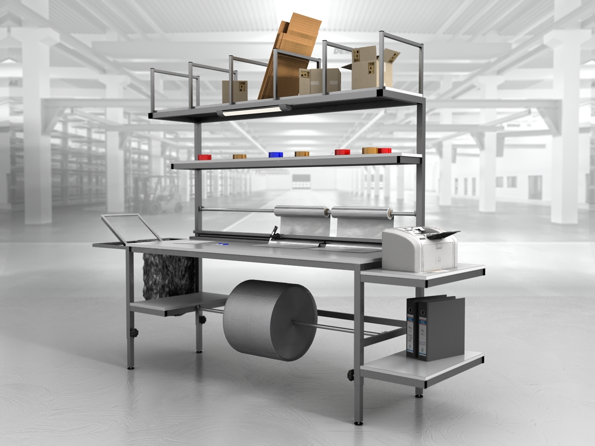 stół do pakowania paczek