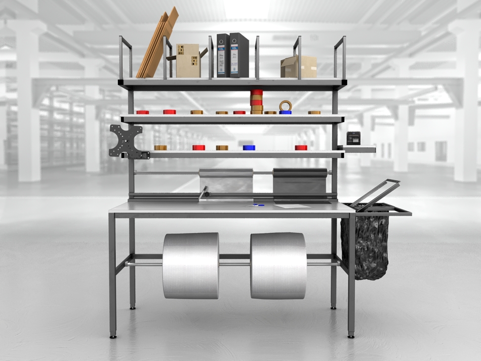 stół do pakowania paczek