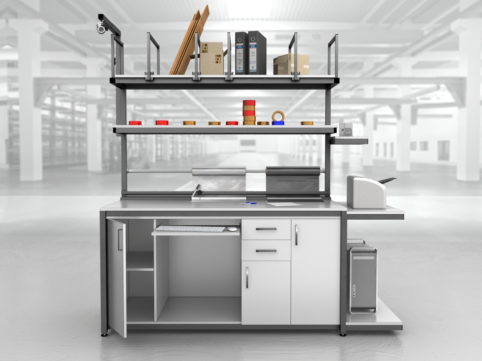 stół do pakowania paczek