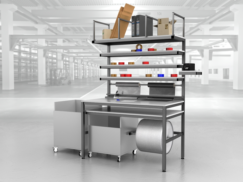 stół do pakowania paczek