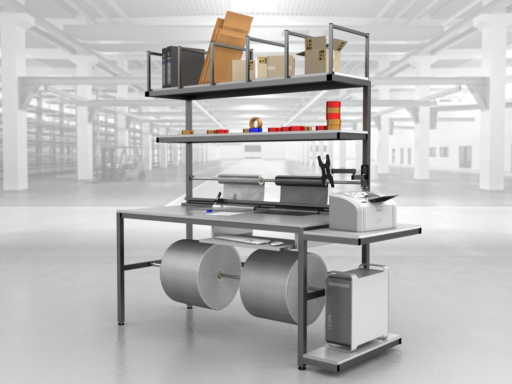 stół do pakowania paczek